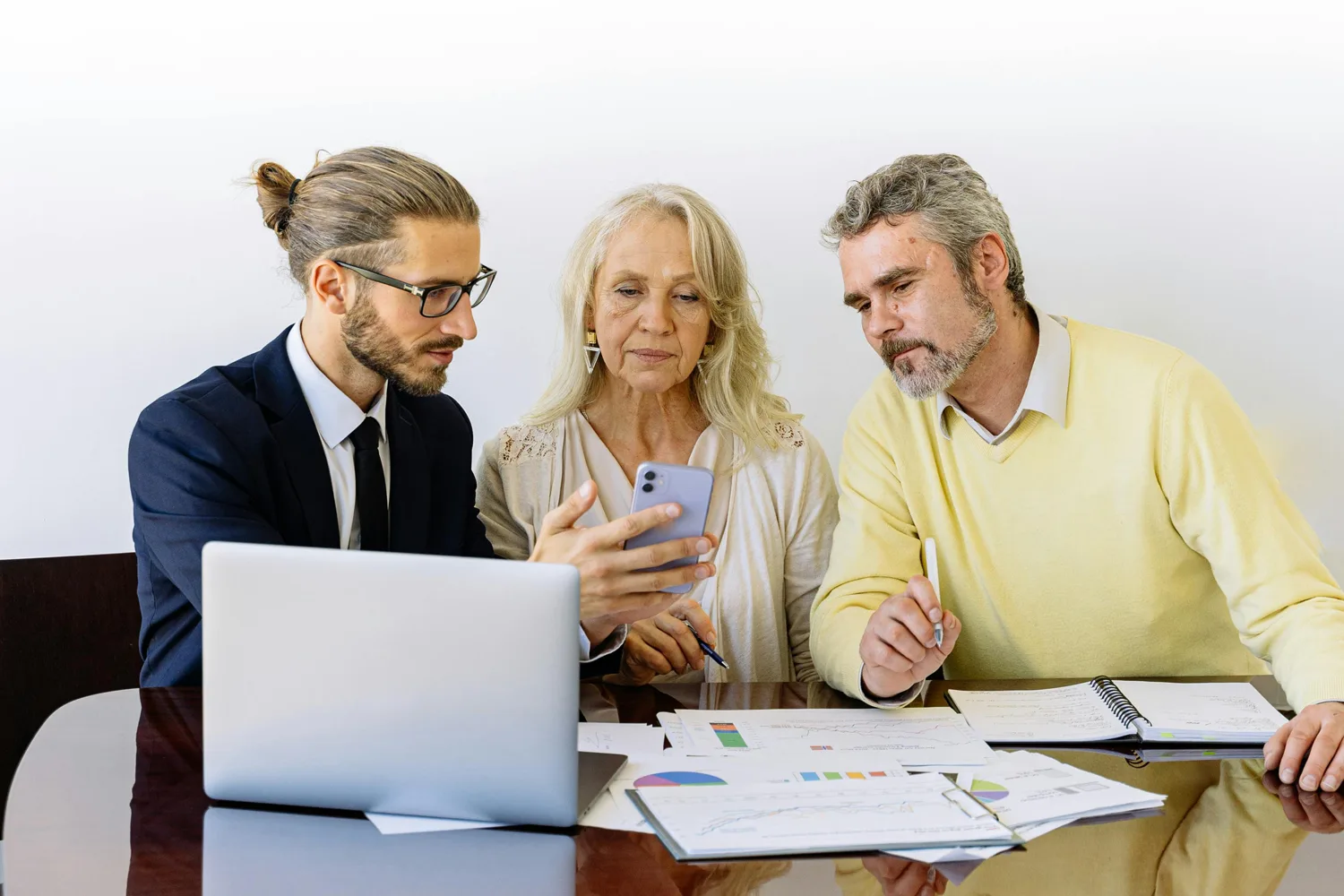 Advisor Working With Older Couple