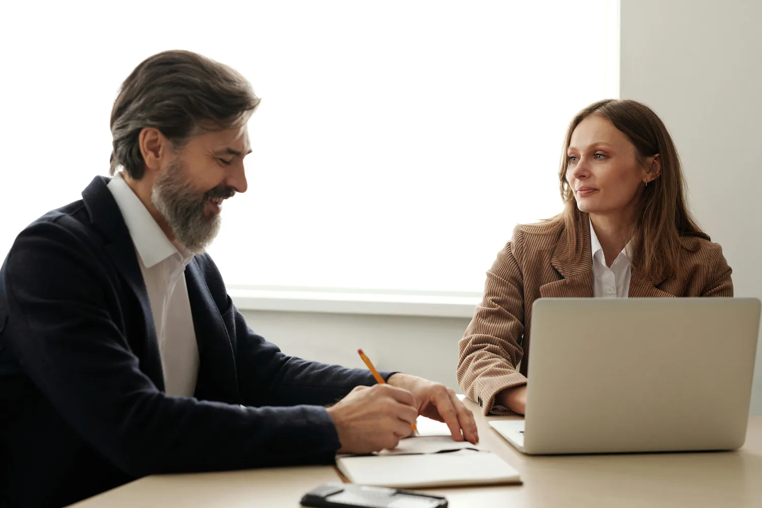 Financial Advisor Working With Client
