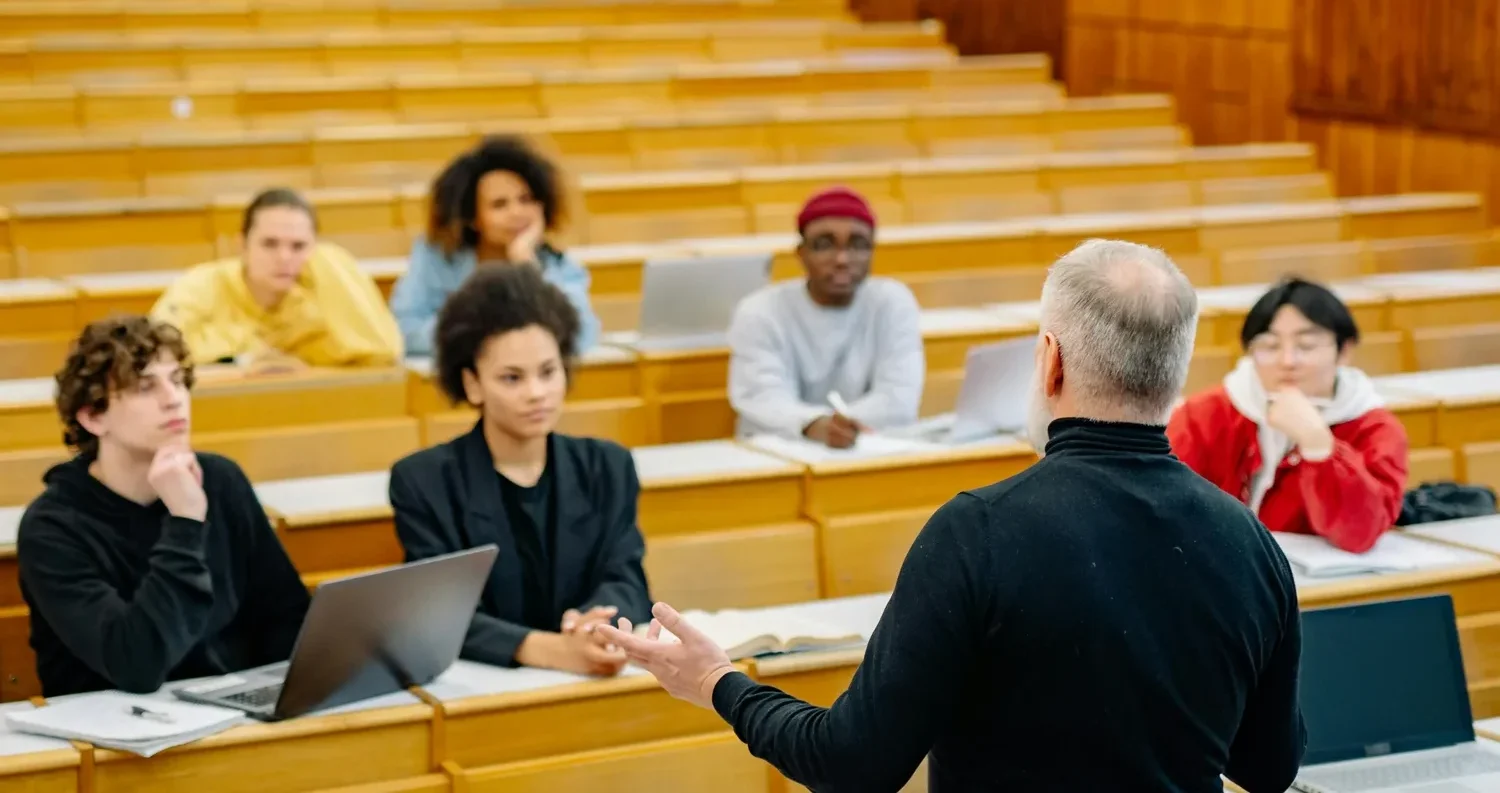 Student Listening To Professor Lecture